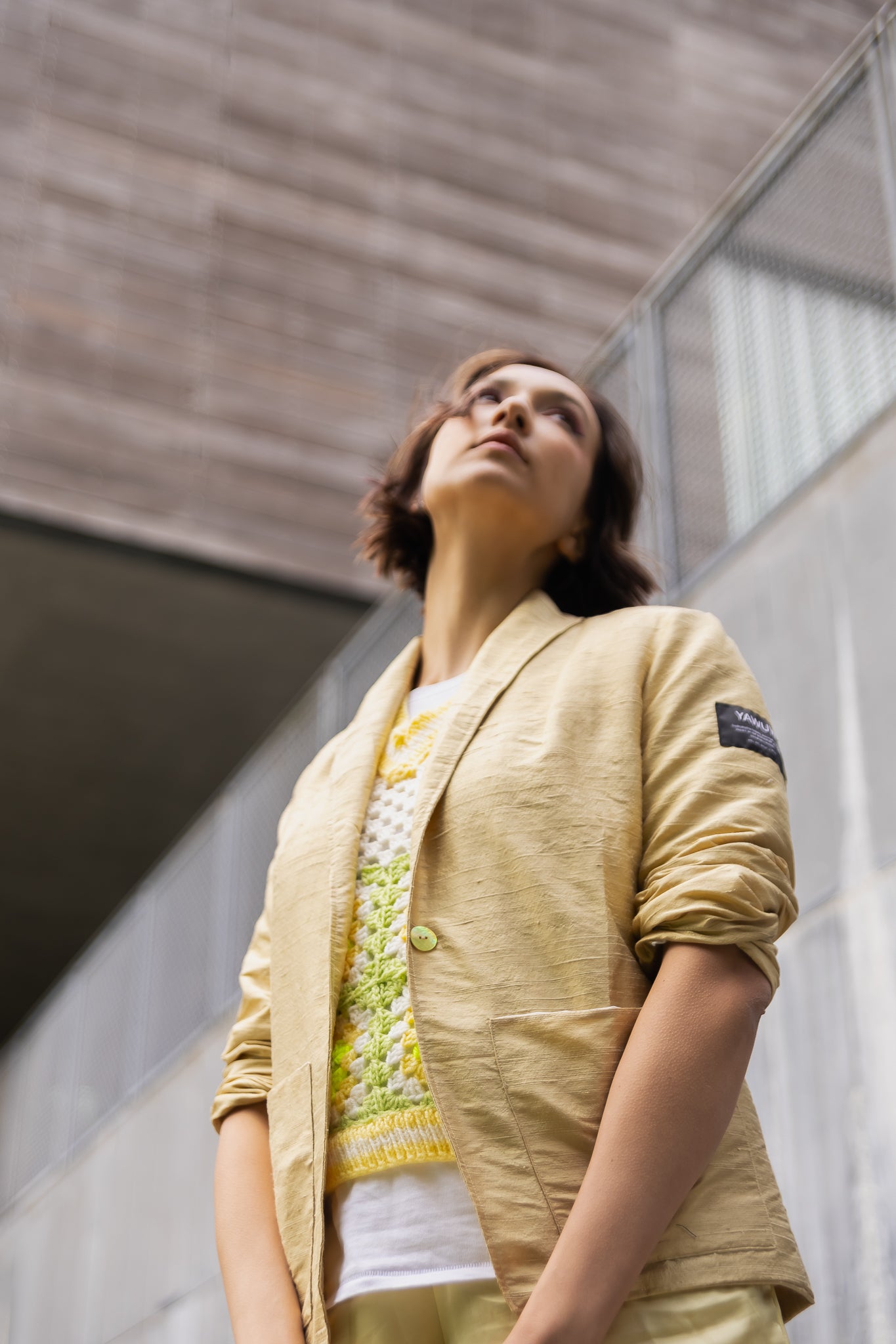 Silk Dupion Gold Blazer