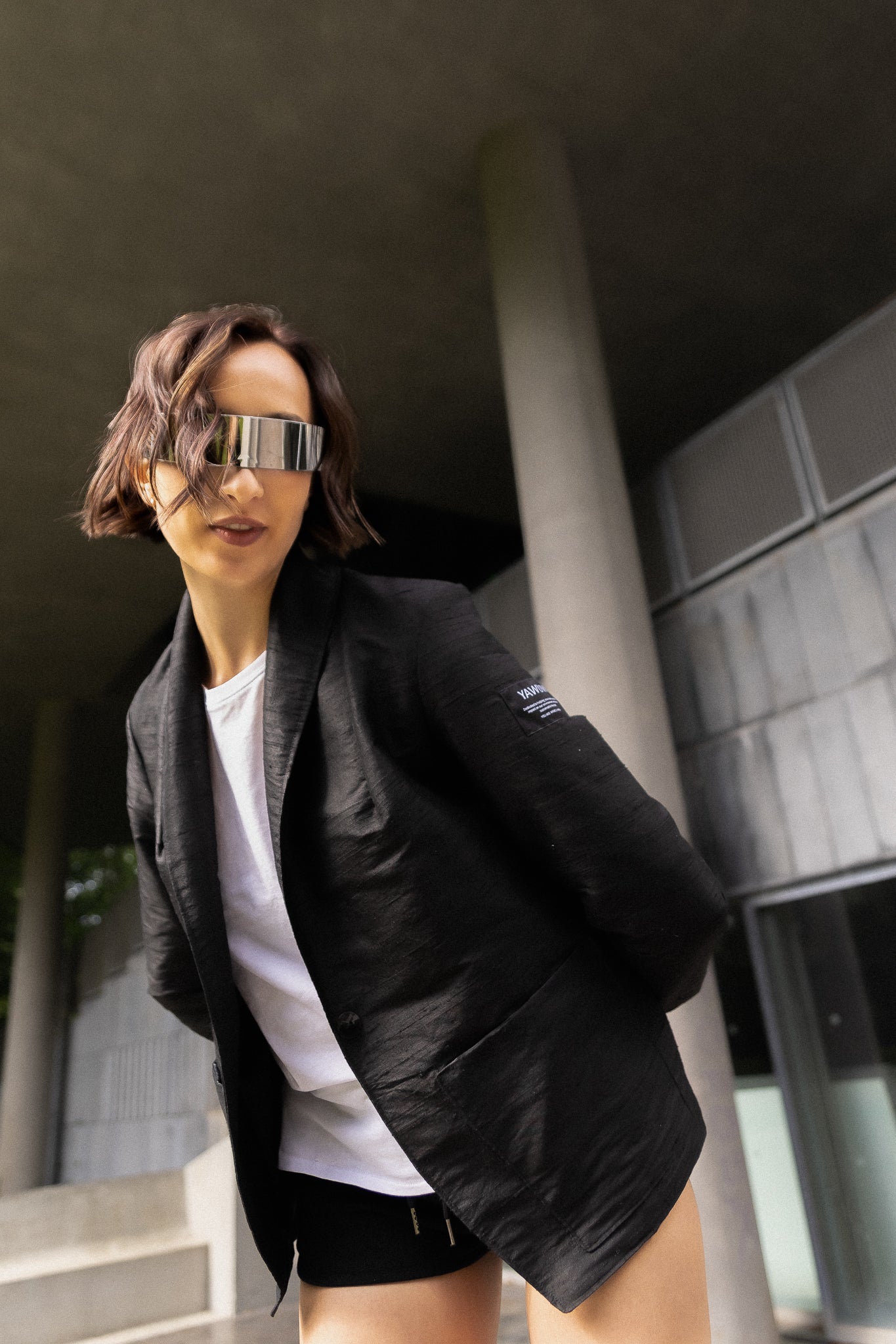 Silk Dupion Black Blazer