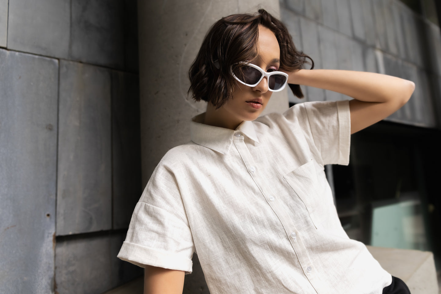 White Irish Linen shirt