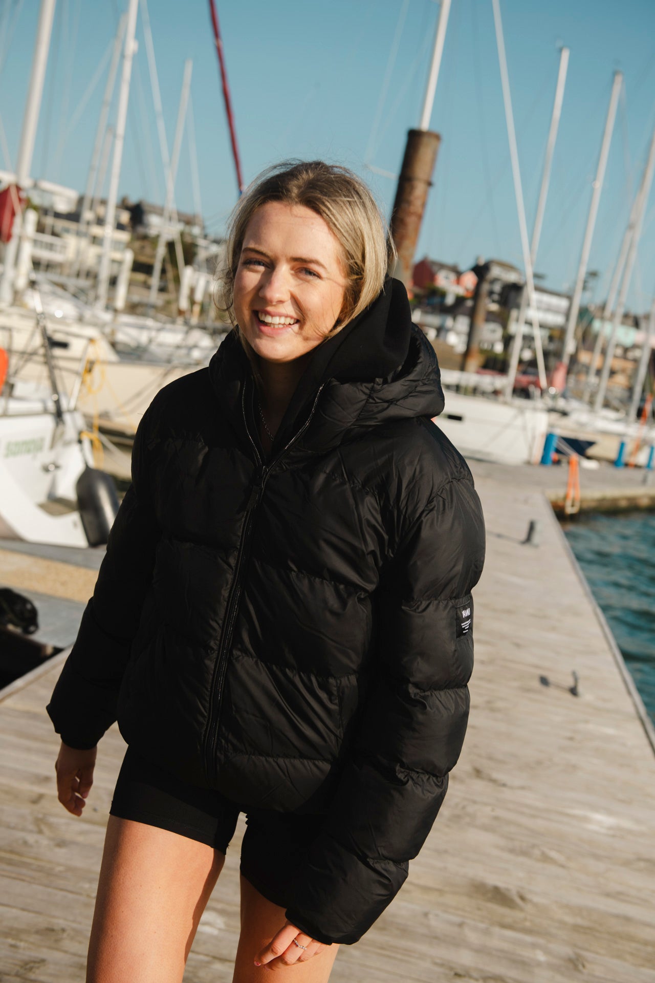 Black 100% REcycled Puffa Jacket