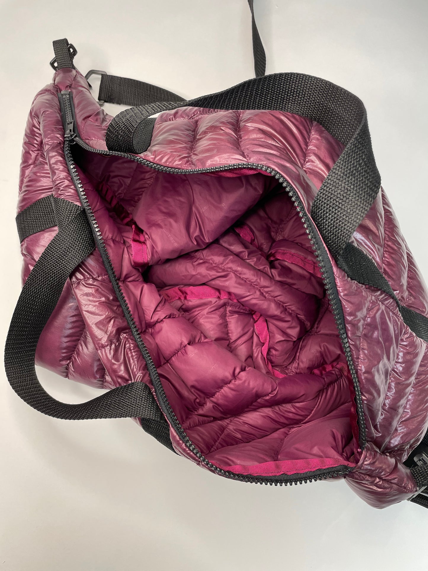Large Weekend Bag - Upcycled North Face Jacket - Purple