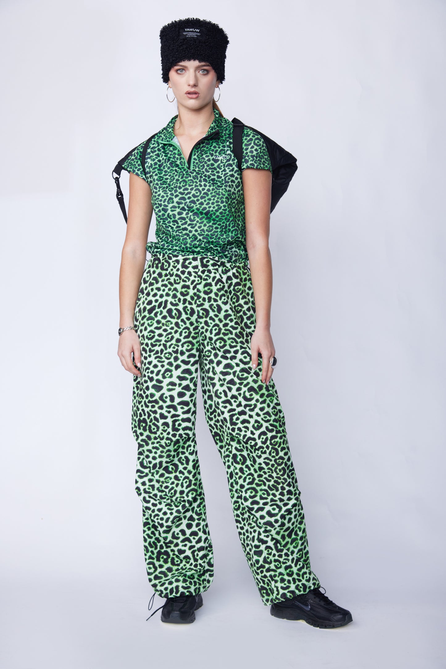 Olive Green Large Quilted bag - With Wool quilting - Unisex