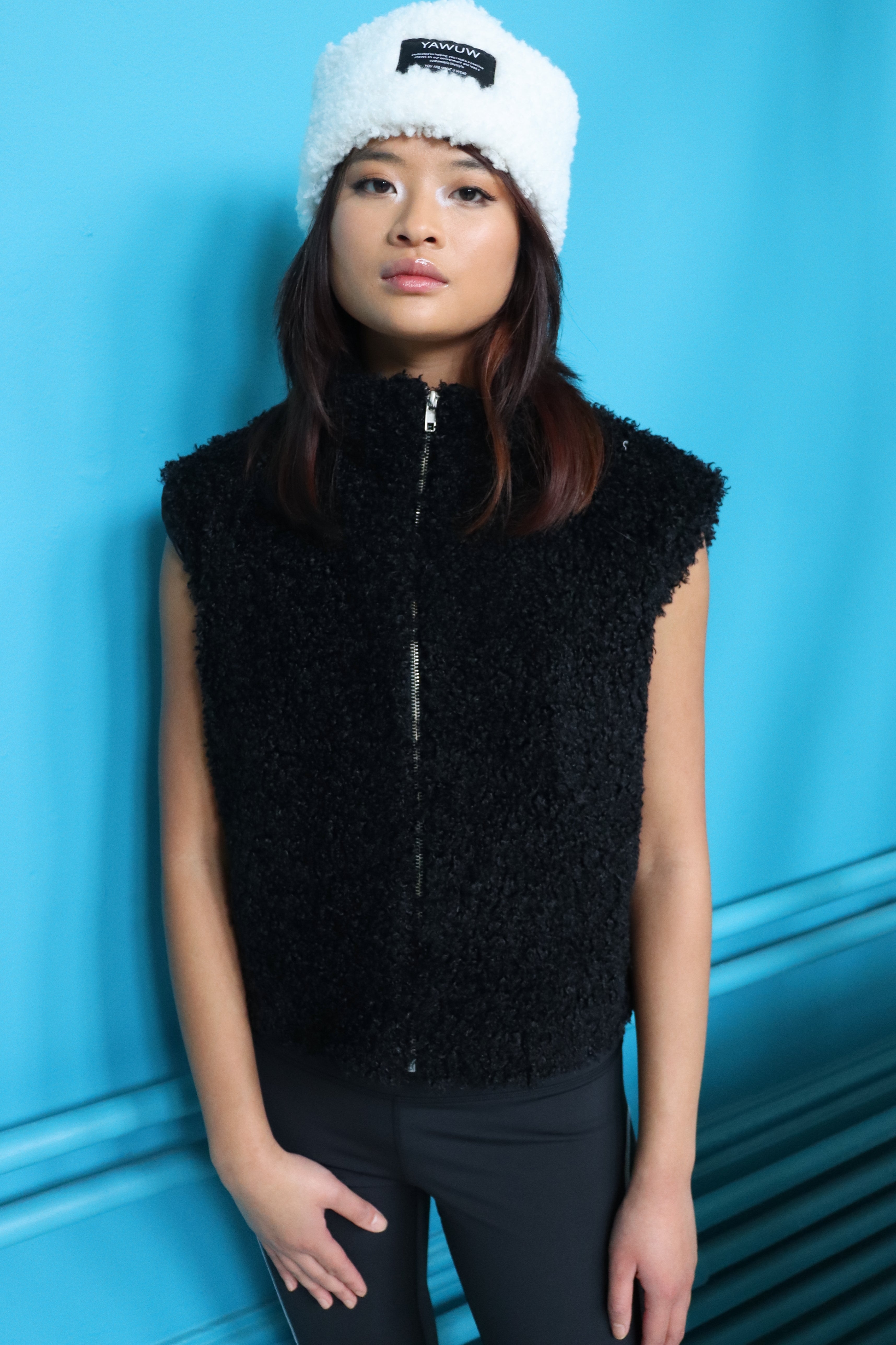 Gilet - 100% Organic cotton and Recycled Polyester - Black – YAWUW