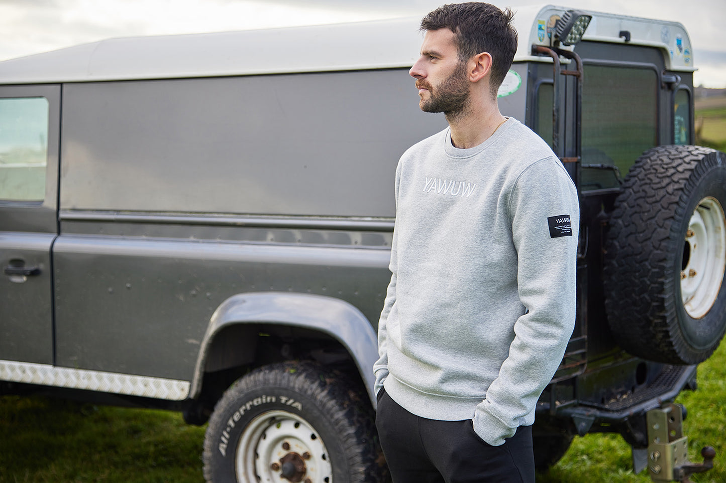 Unisex Grey Organic cotton and Recycled Polyester Sweatshirt