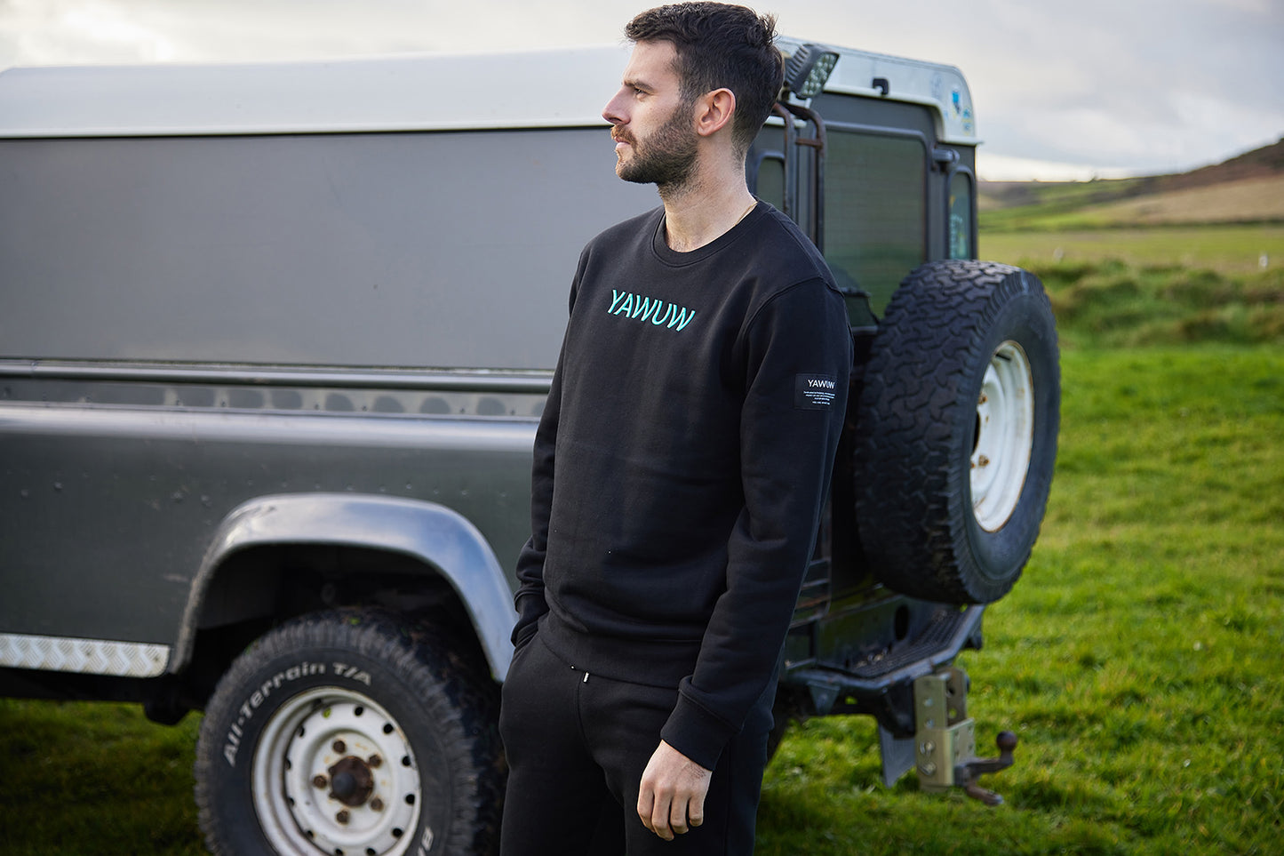 Unisex Black Organic cotton and Recycled Polyester Sweatshirt