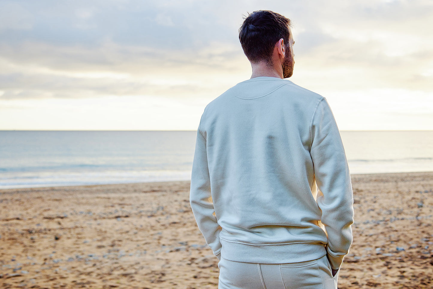 Unisex Ivory Organic cotton and Recycled Polyester Sweatshirt