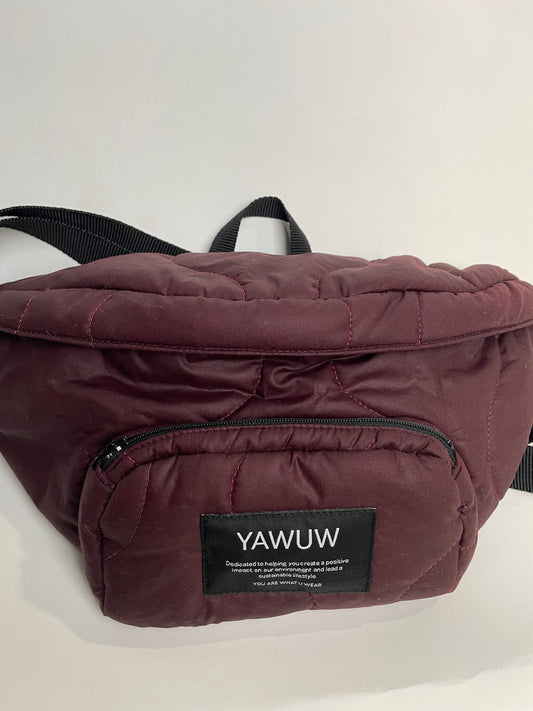 Burgundy quilted organic cotton bumbag