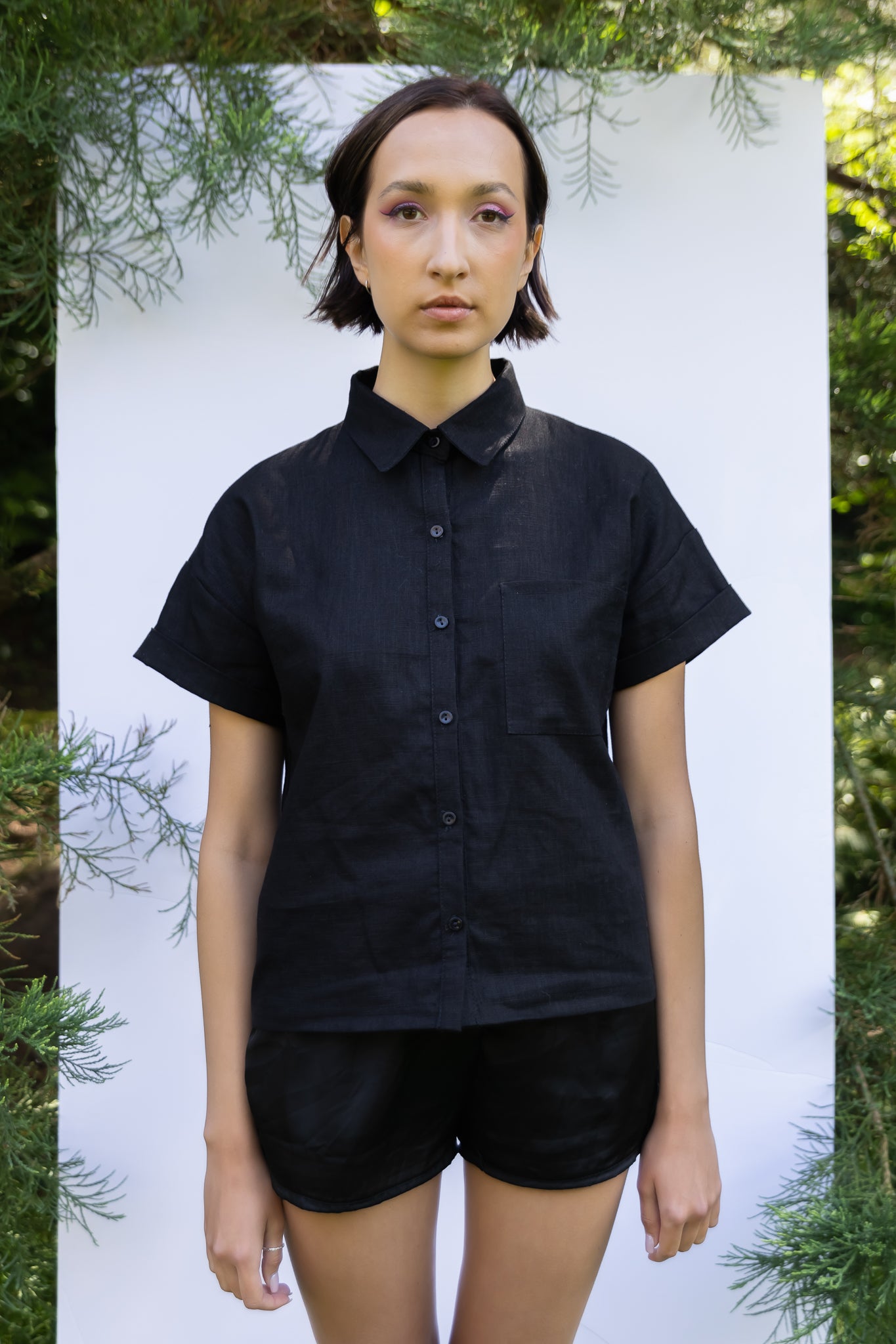 Black Linen Shirt