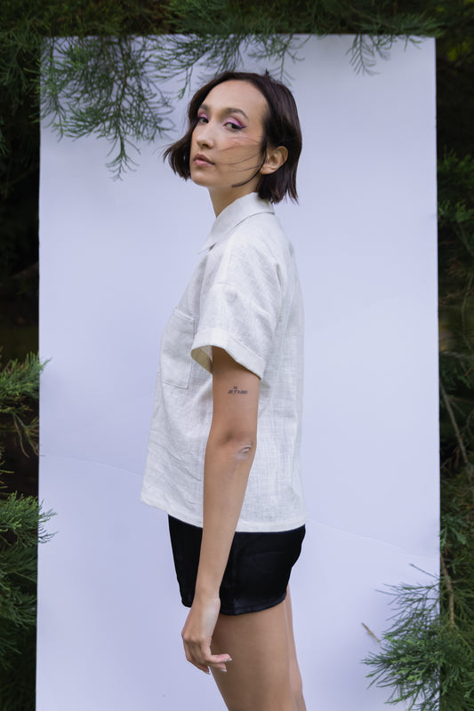 White Irish Linen shirt