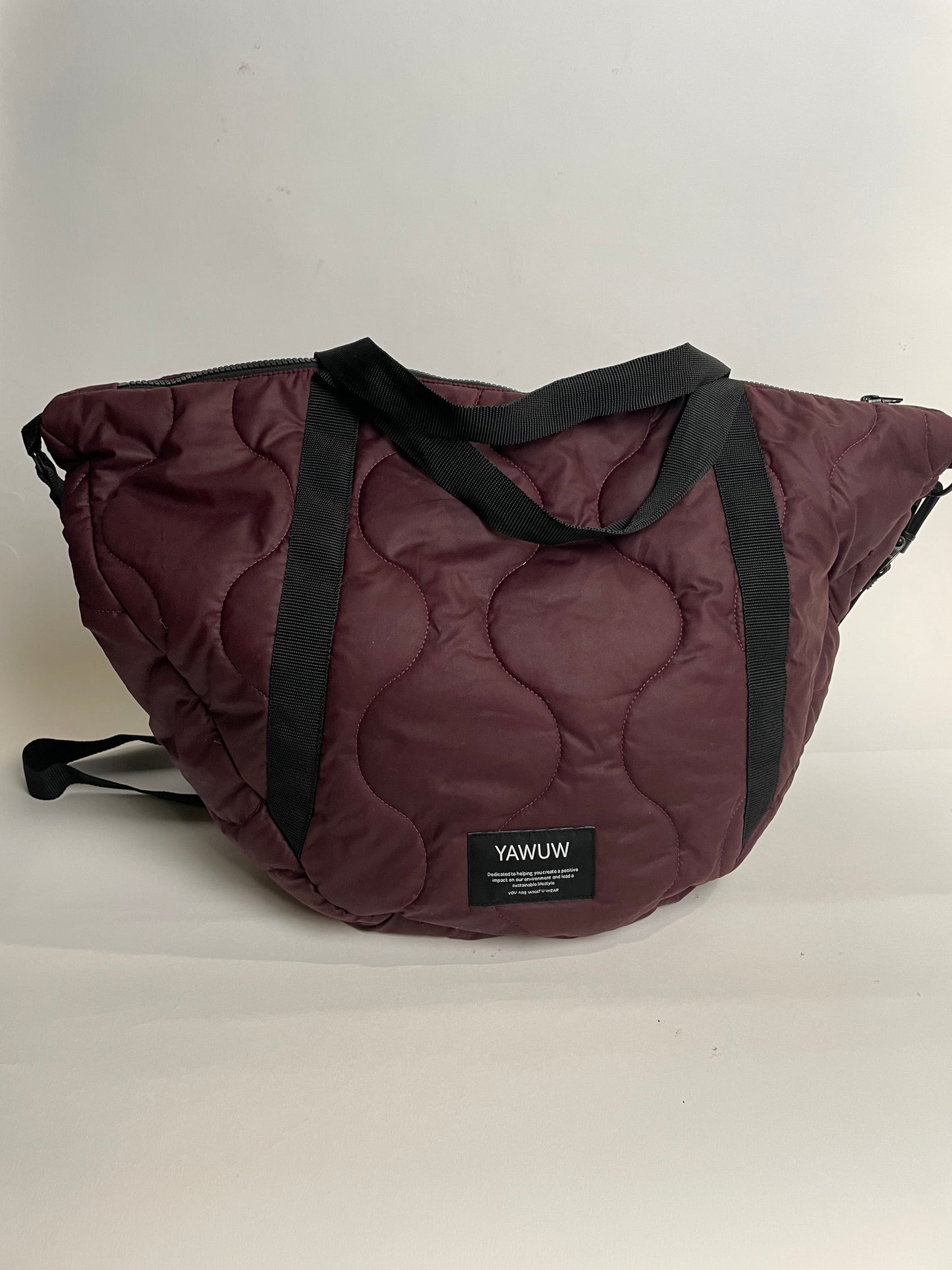 The set - Burgundy large weekend bag and small bumbag