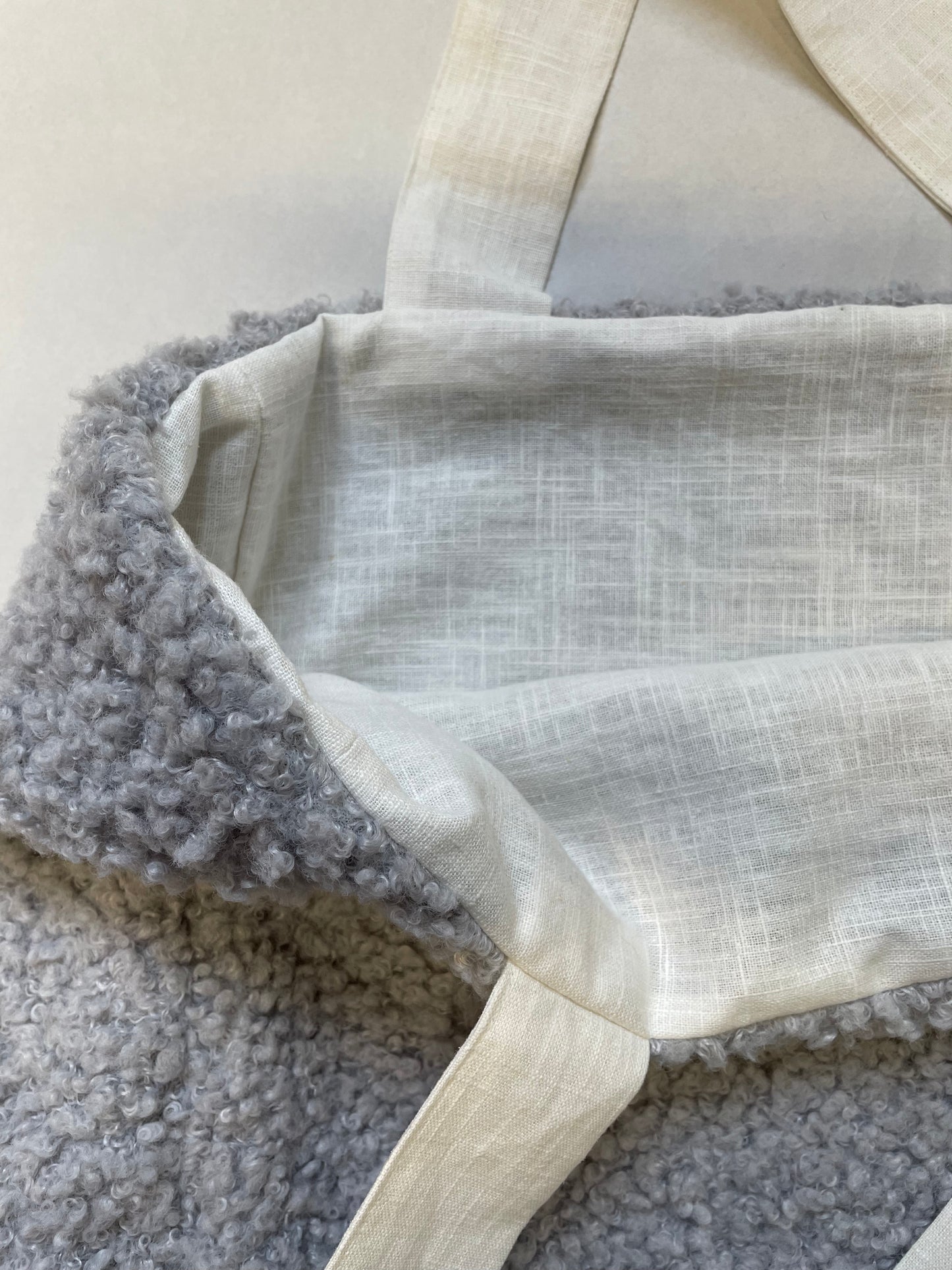 Grey Organic Cotton and Linen Bag