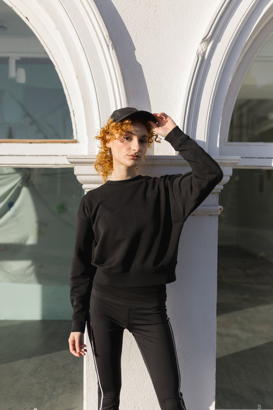 Black Organic Cotton Sweatshirt