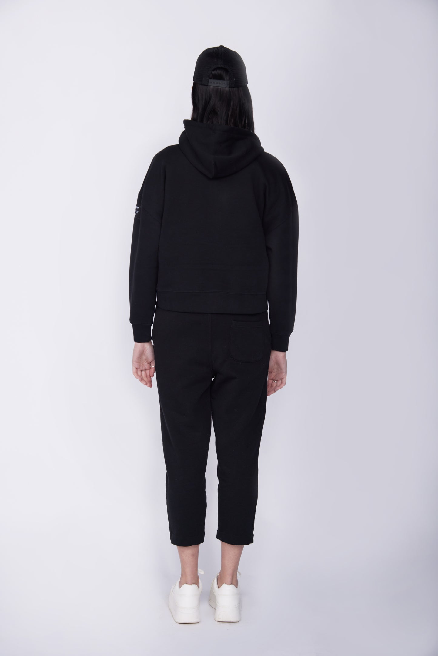 Organic Cotton Zip Up Hoodie - Black