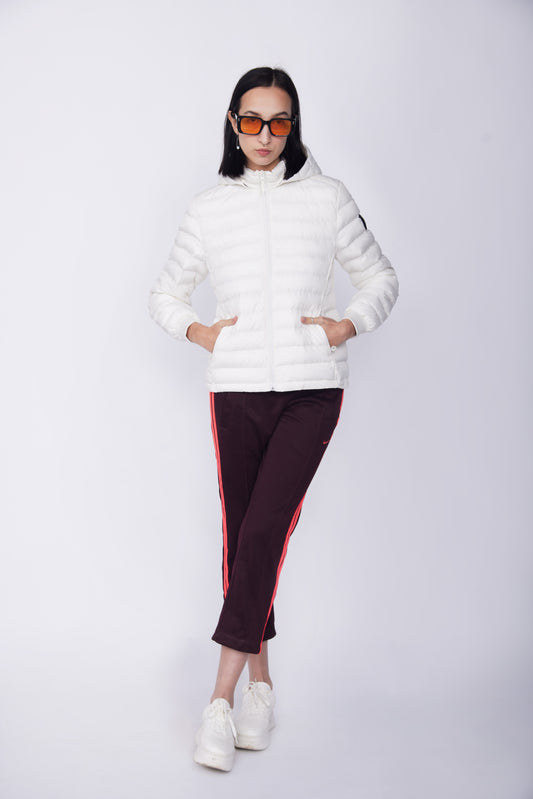 100% Recycled Polyester Puffa Jacket - White