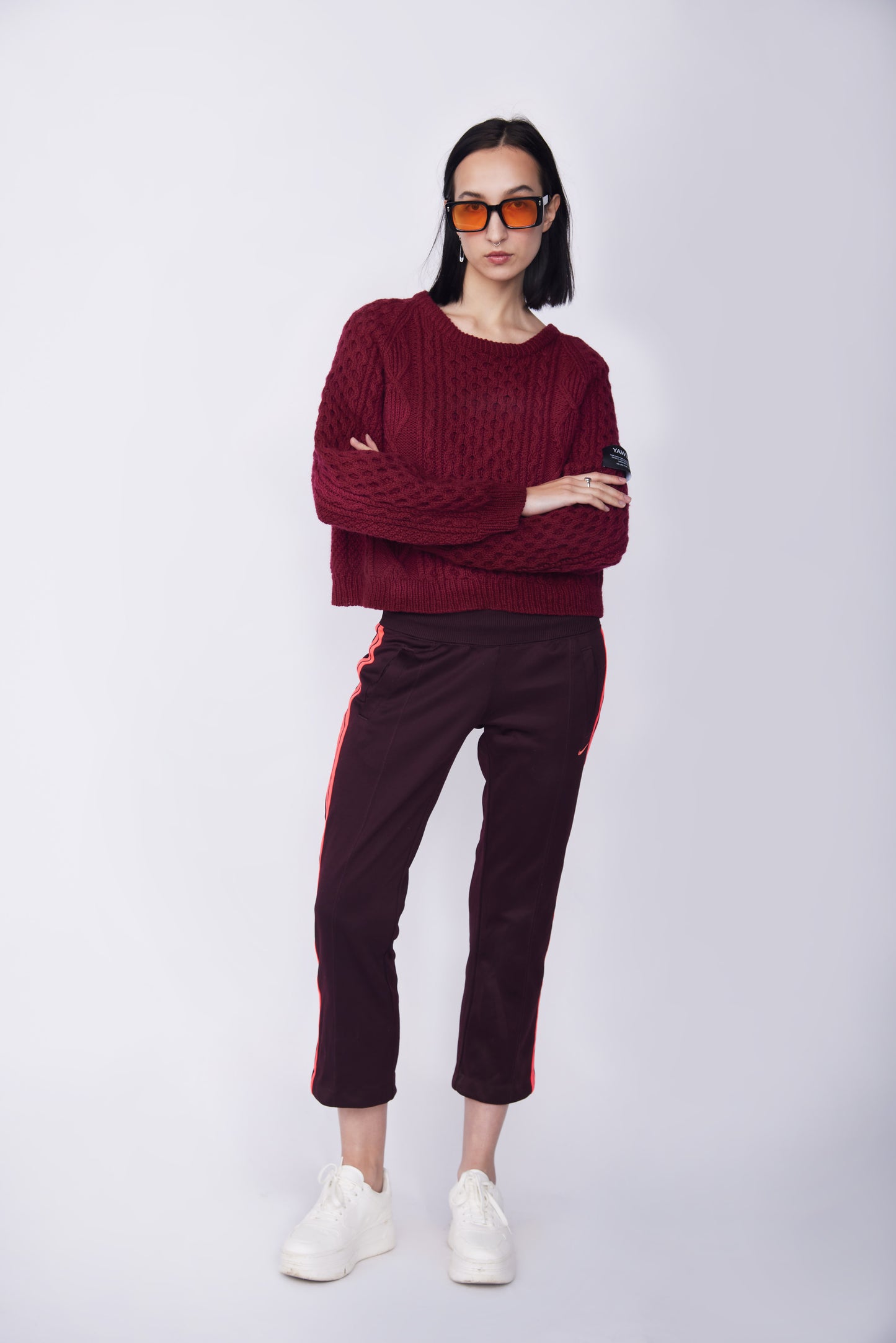 Aran Jumper - Burgundy