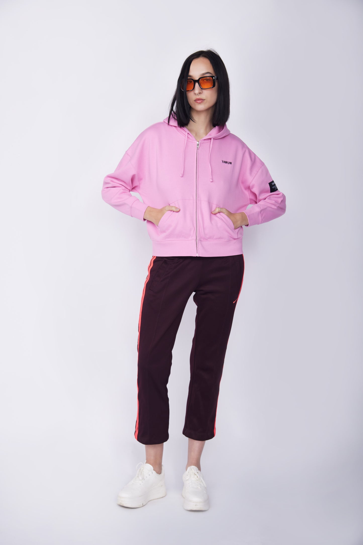 Organic Cotton Zip Up hoodie - Pink