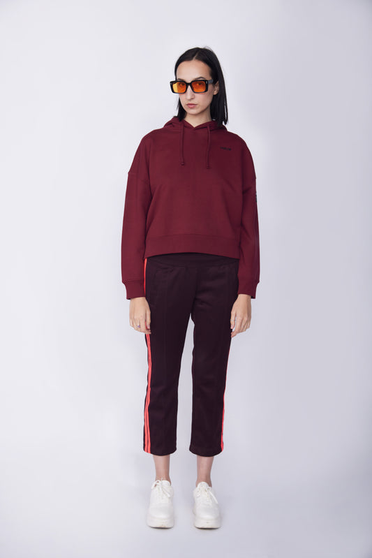 Organic Cotton Hoodie - Burgundy