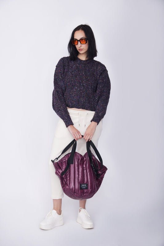 Aran Jumper - Purple