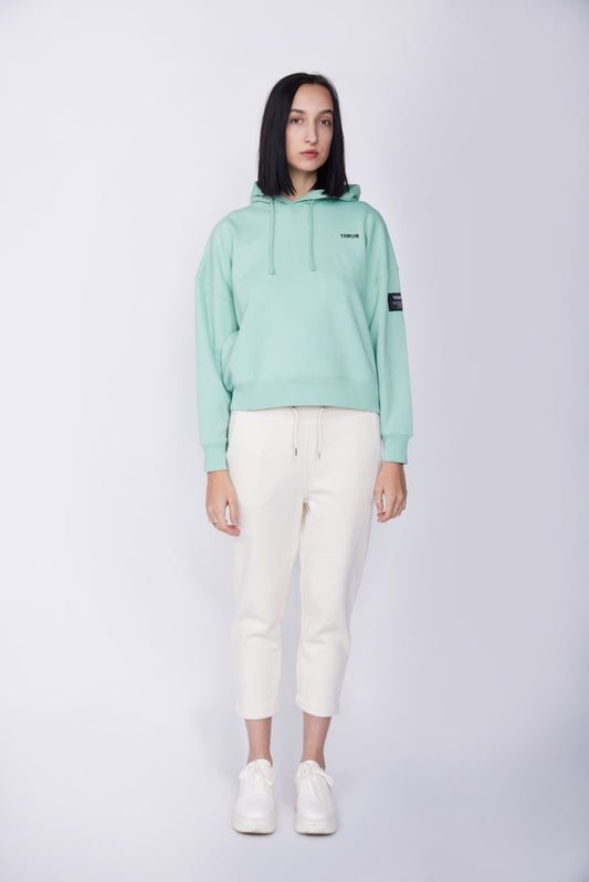 Organic Cotton Hoodie - Mint Green