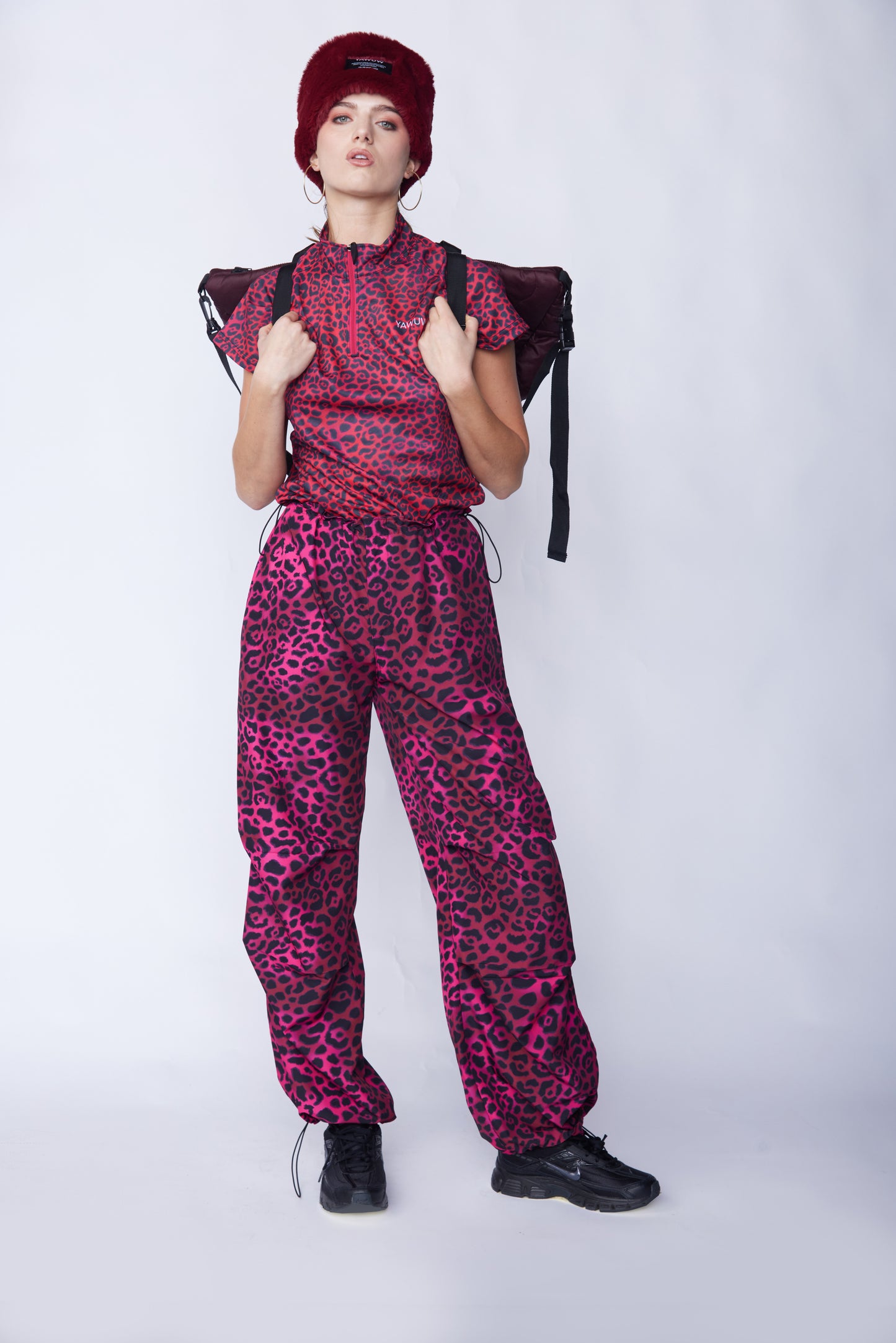 Burgundy Large Quilted Bag - With a Wool filling