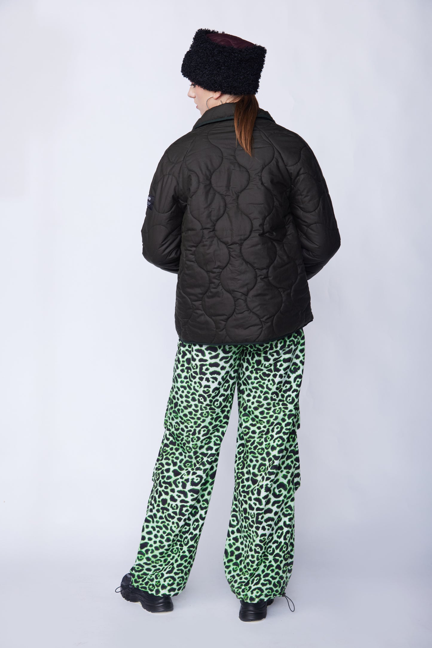 Olive Green Quilted Jacket - With Wool Quilting