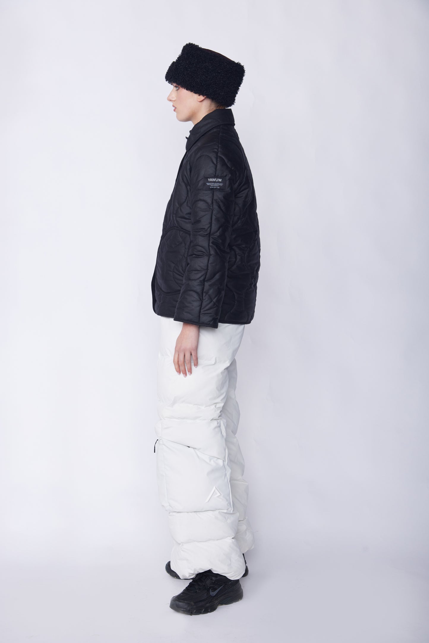 Black Quilted Jacket - With Wool Quilting