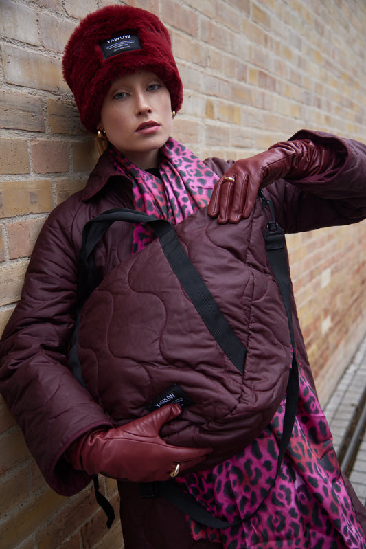 Burgundy Headband - 100% Recycled polyester