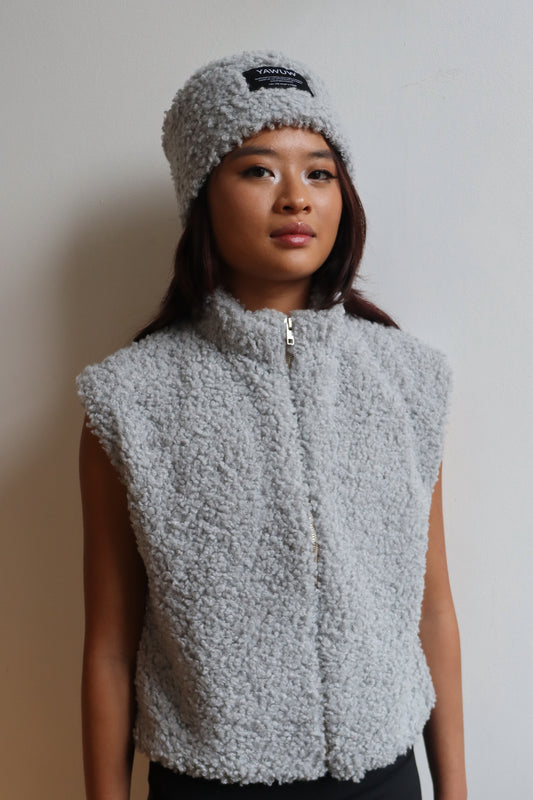 Gilet - 100% Organic Cotton and Recycled Polyester - Grey