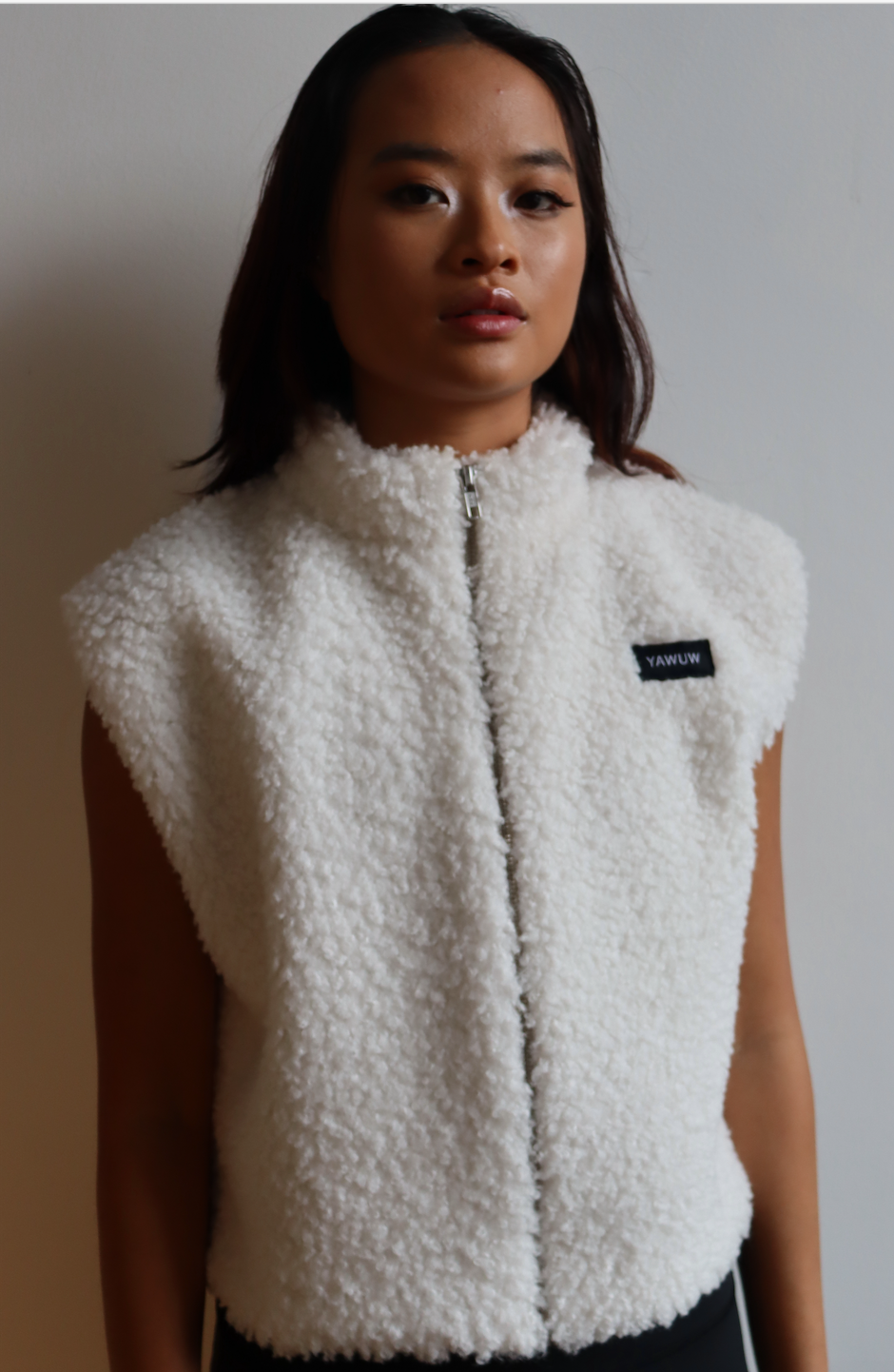 Gilet - 100% Organic Cotton and Recycled Polyester - Ivory